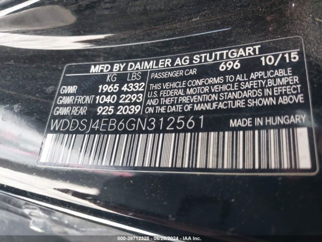 WDDSJ4EB6GN312561 Mercedes-Benz CLA 250
