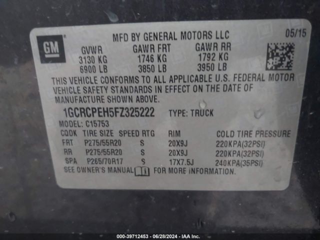 1GCRCPEH5FZ325222 Chevrolet Silverado 1500 Ls