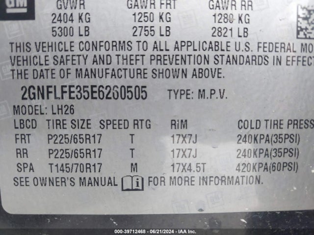 Chevrolet EQUINOX 1LT 2014 2GNFLFE35E6260505 Image 9