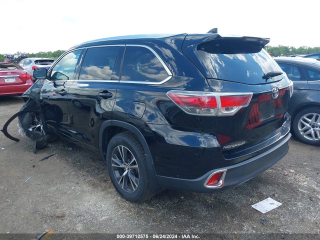 Toyota Highlander Xle V6 2016 5TDJKRFH9GS279018 Image 3