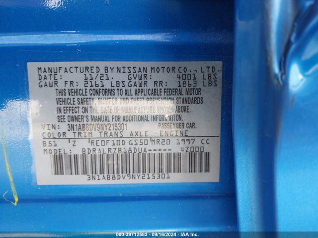 Nissan Sentra Sr Xtronic Cvt 2022 3N1AB8DV9NY215301 Image 9