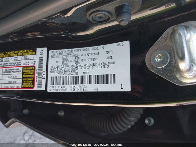 5TFFW5F13HX223500 Toyota Tundra Limited 5.7l V8