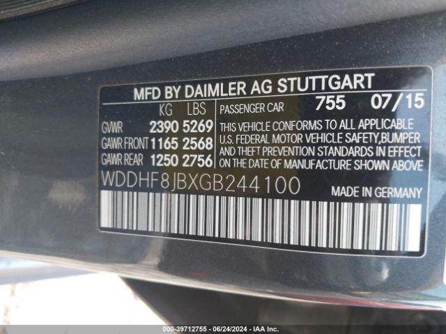 WDDHF8JBXGB244100 Mercedes-Benz E 350 4matic