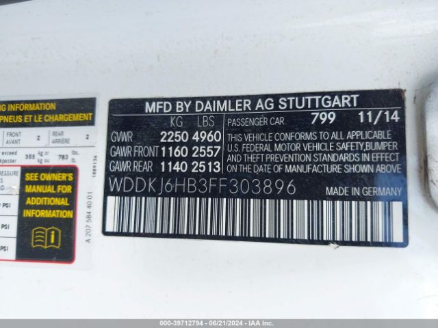 WDDKJ6HB3FF303896 Mercedes-Benz E 400 4matic