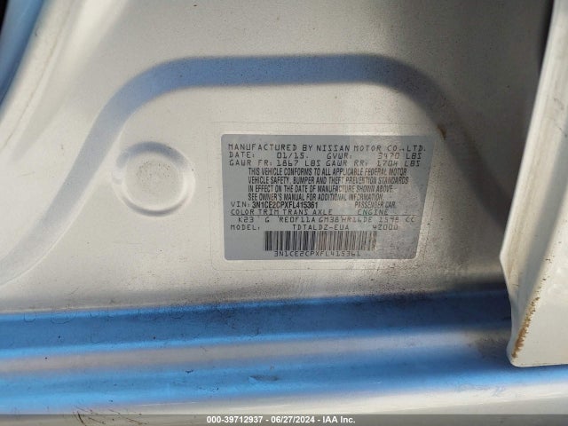 Nissan Versa Note S (sr)/s Plus/sl/sr/sv 2015 3N1CE2CPXFL415361 Image 9