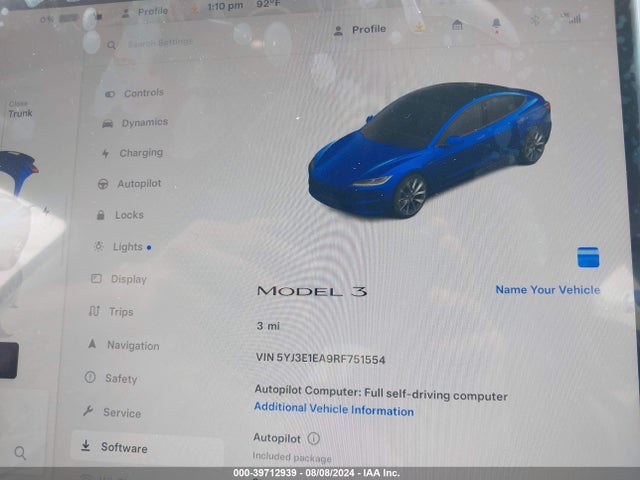 2024 TESLA MODEL 3 5YJ3E1EA9RF751554 Photo 6