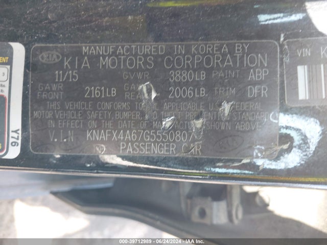 KIA FORTE LX 2016 KNAFX4A67G5550807 Image 9