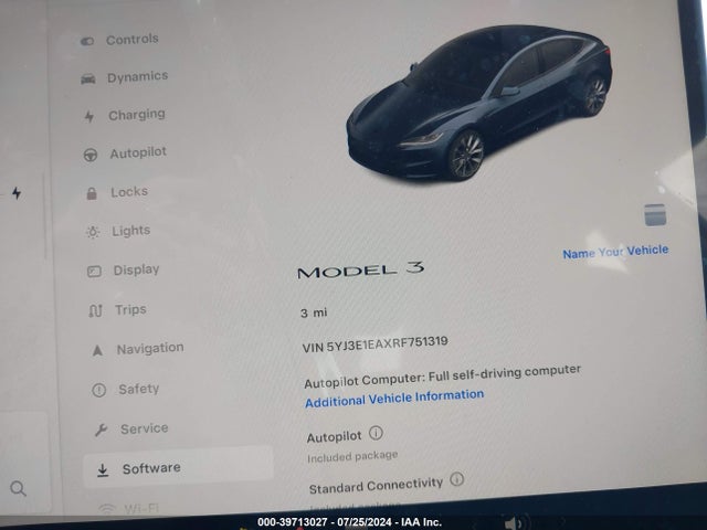 2024 TESLA MODEL 3 5YJ3E1EAXRF751319 Photo 6