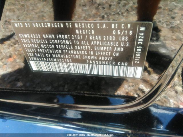 3VWB17AJ4GM392183 Volkswagen Jetta 1.8t Sport