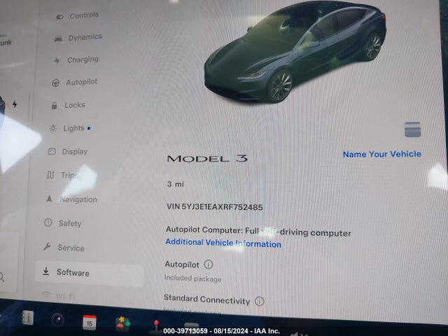 2024 TESLA MODEL 3 5YJ3E1EAXRF752485 Photo 6