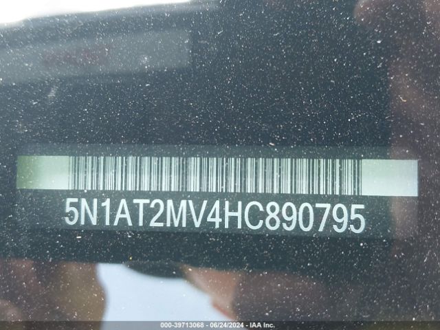 5N1AT2MV4HC890795 Nissan ROGUE SV