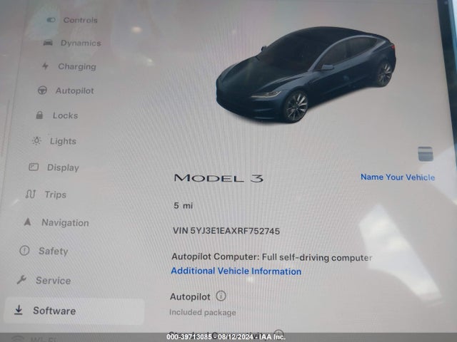 2024 TESLA MODEL 3 5YJ3E1EAXRF752745 Photo 6