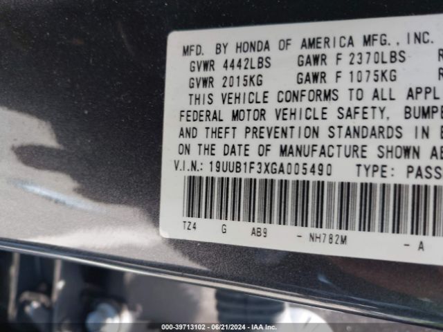 19UUB1F3XGA005490 Acura TLX