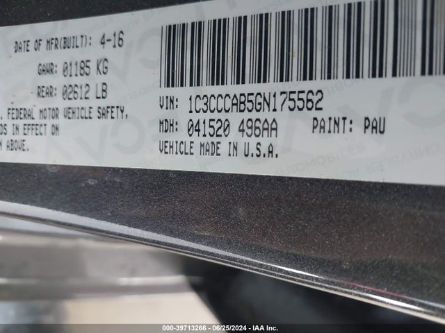 1C3CCCAB5GN175562 Chrysler 200 Limited Platinum