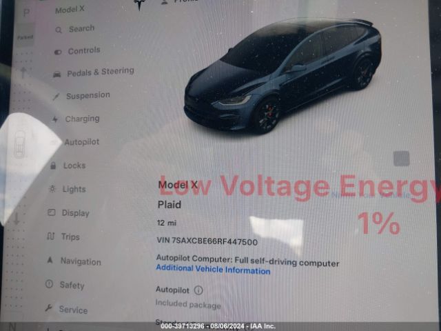 7SAXCBE66RF447500 Tesla Model X Plaid Tri Motor All-wheel Drive