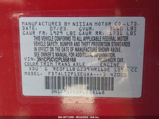 Nissan Kicks Sv Xtronic Cvt 2023 3N1CP5CV2PL558168 Image 9