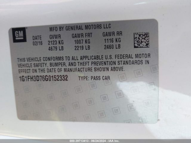 1G1FH3D76G0152332 Chevrolet CAMARO 2SS