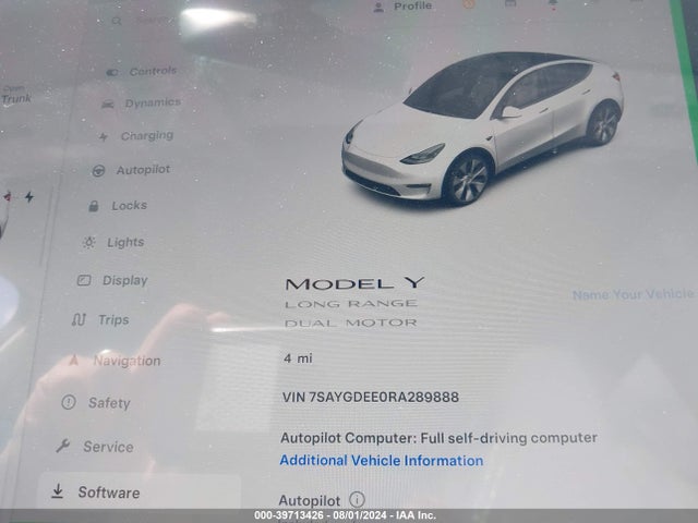 2024 TESLA MODEL Y 7SAYGDEE0RA289888 Photo 6