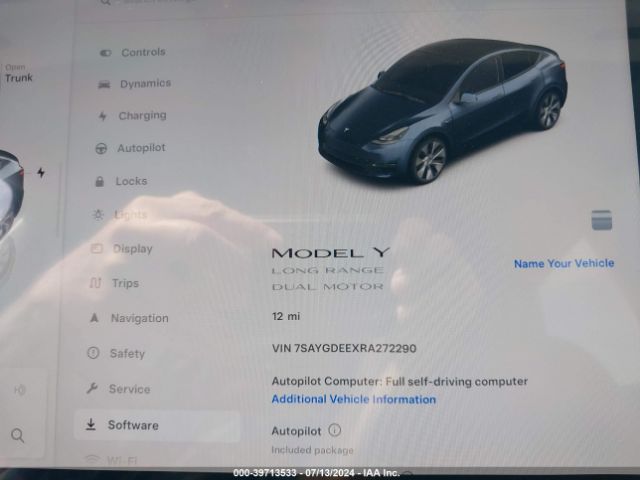 7SAYGDEEXRA272290 Tesla Model Y Long Range Dual Motor All-wheel Drive