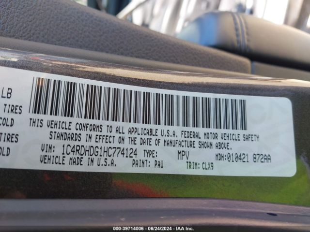 1C4RDHDG1HC774124 Dodge Durango Gt Rwd