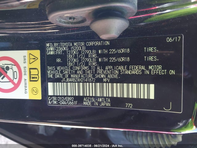 JTJBARBZXH2141872 Lexus Nx 200t F Sport