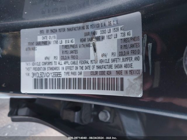 3MYDLBZVXGY129965 Scion IA