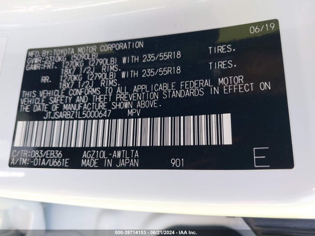 JTJSARBZ1L5000647 Lexus Nx 300 F Sport
