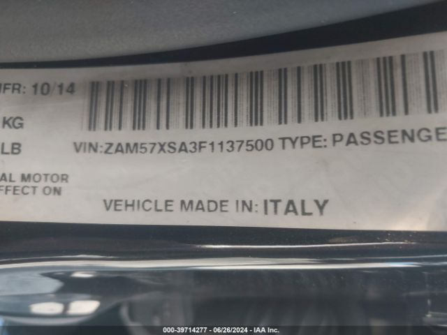 ZAM57XSA3F1137500 Maserati Ghibli