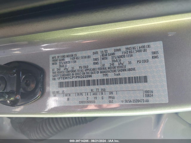 Ford F-150 Xl 2023 1FTEW1CP1PKD22096 Image 9