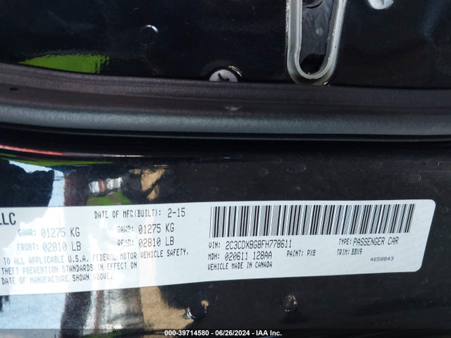 Dodge Charger Se 2015 2C3CDXBG8FH778611 Image 9