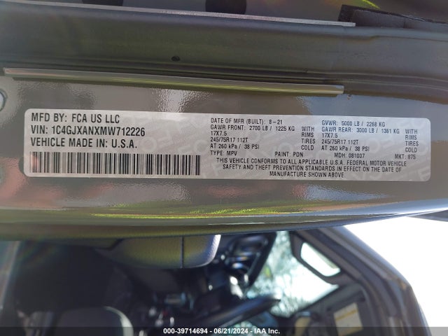 1C4GJXANXMW712226 Jeep Wrangler Sport S 4x4