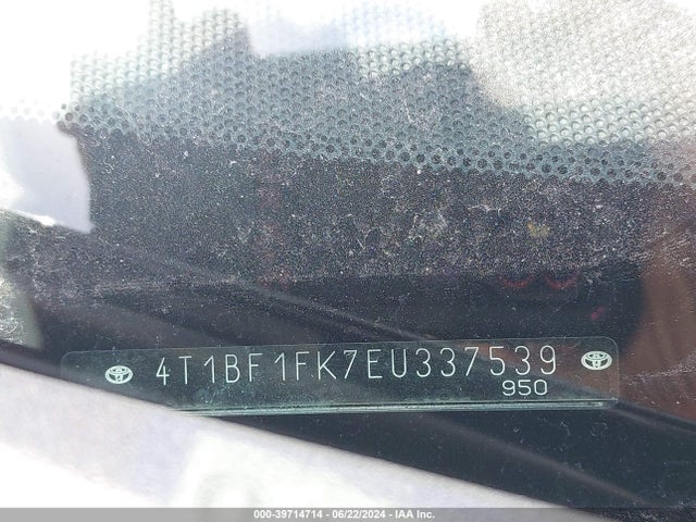 Toyota CAMRY SE 2014 4T1BF1FK7EU337539 Image 9