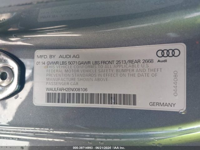 WAULFAFH2EN008106 Audi A5 2.0t Premium