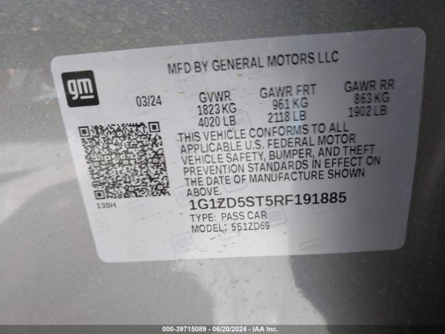 1G1ZD5ST5RF191885 Chevrolet MALIBU LT