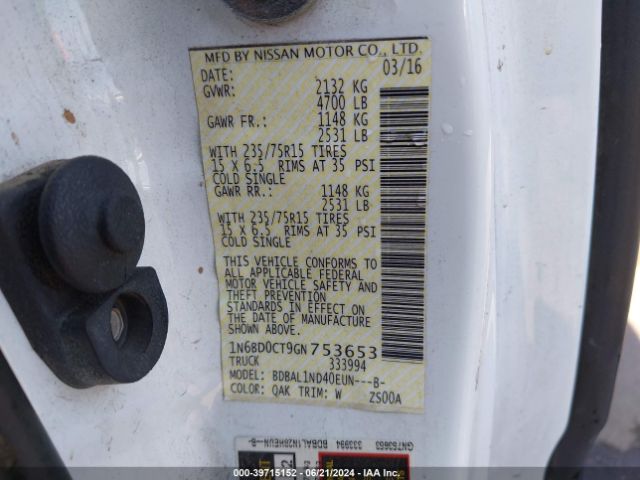 1N6BD0CT9GN753653 Nissan FRONTIER S