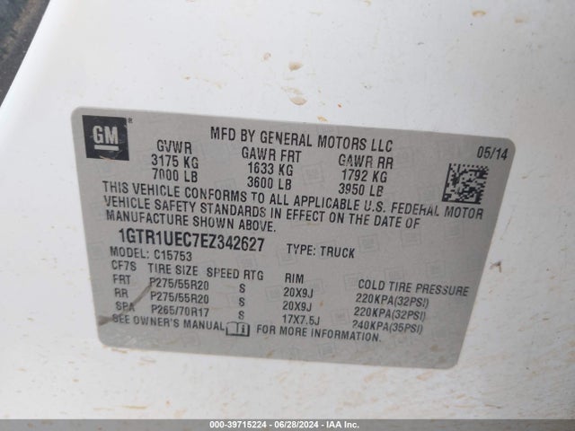 GMC Sierra 1500 Sle 2014 1GTR1UEC7EZ342627 Image 9