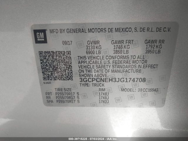 3GCPCNEH3JG174708 Chevrolet Silverado 1500 Ls