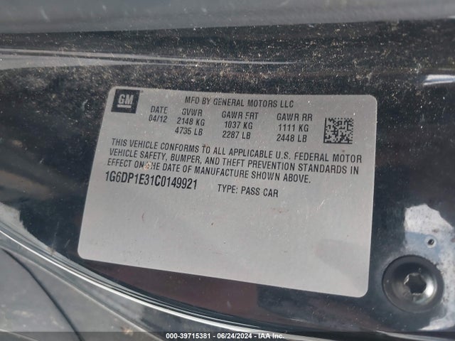 2012 CADILLAC CTS 1G6DP1E31C0149921 Photo 8