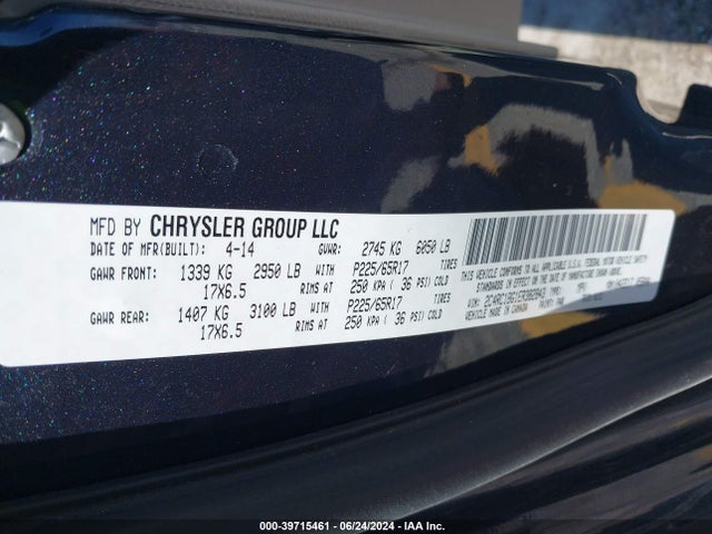 2C4RC1BG1ER382843 Chrysler Town & Country Touring