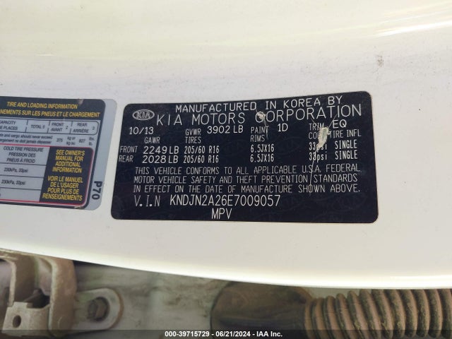 KIA Soul 2014 KNDJN2A26E7009057 Image 9