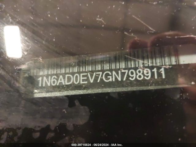 1N6AD0EV7GN798911 Nissan Frontier Pro-4x/s/sl/sv
