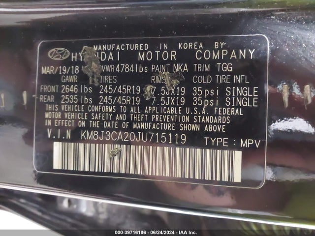 Hyundai Tucson Value 2018 KM8J3CA20JU715119 Image 9