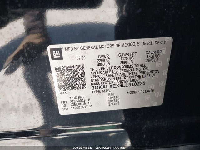 GMC Terrain Awd Denali 2020 3GKALXEX9LL310220 Image 9