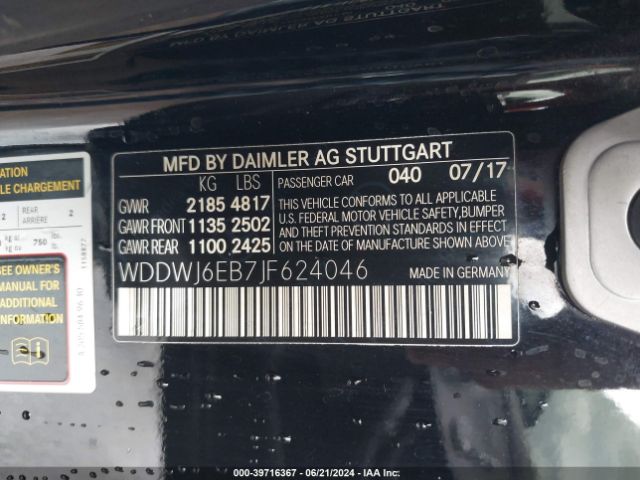 WDDWJ6EB7JF624046 Mercedes-Benz Amg C 43 4matic