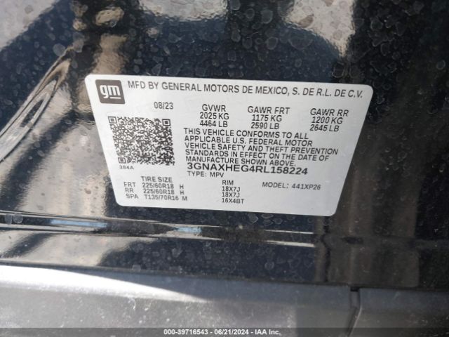 3GNAXHEG4RL158224 Chevrolet Equinox Fwd Ls