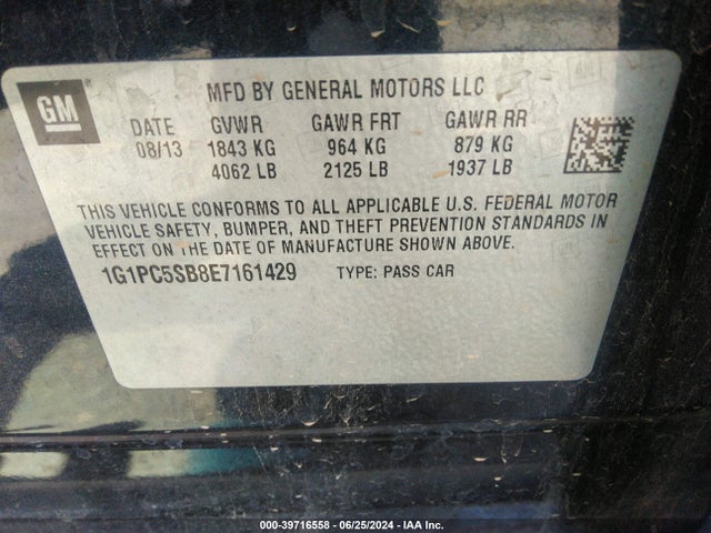 Chevrolet Cruze 1lt Auto 2014 1G1PC5SB8E7161429 Image 8
