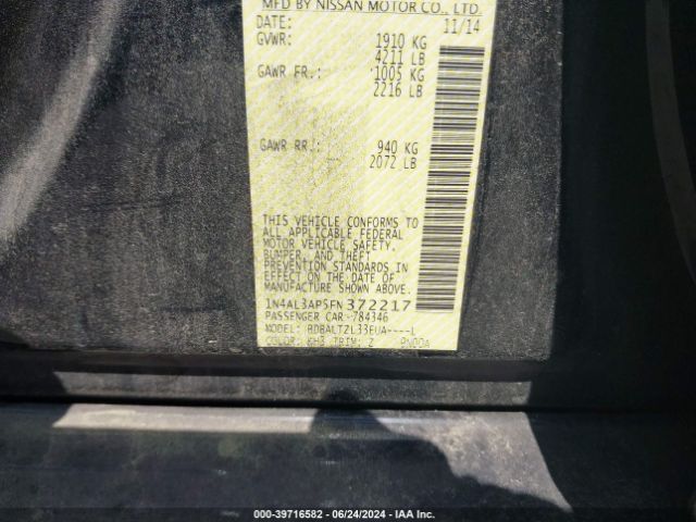 1N4AL3AP5FN372217 Nissan Altima 2.5 Sl