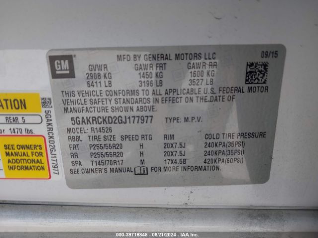 5GAKRCKD2GJ177977 Buick Enclave Premium
