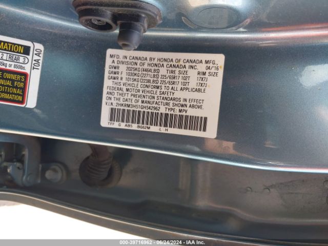 2HKRM3H51GH542962 Honda CR-V EX