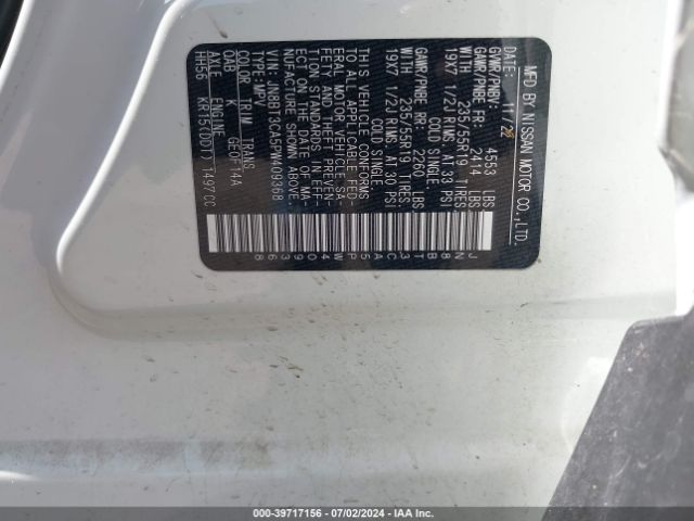 JN8BT3CA5PW409368 Nissan Rogue Sl Fwd